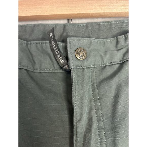 Propper Mens 38x32 Cargo Pants Green Tatical Ripstop Elastic Waist Workwear Duty - Picture 4 of 5